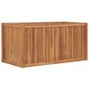 vidaXL Повдигната леха, 100x50x50 см, тиково дърво масив
