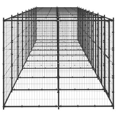 vidaXL Външна клетка за кучета, стомана, 21,78 м²
