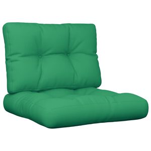 vidaXL Палетни възглавници, 2 бр, зелени, текстил