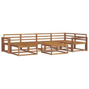 vidaXL Комплект дивани за открито 7 pcs Естествен