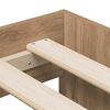 vidaXL Легло с място за съхранение Дъб 90 cm Инженерно дърво