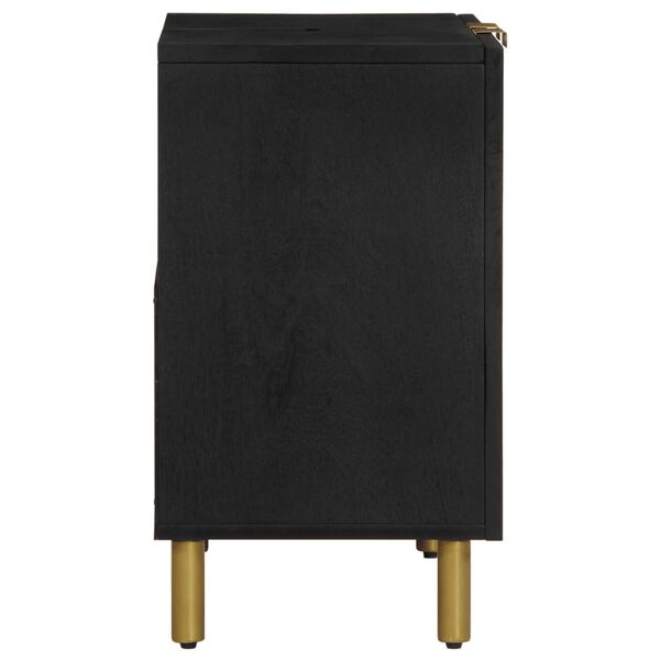 vidaXL Шкаф за баня, черен, 62x33x58 см, инженерно дърво