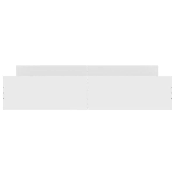 vidaXL Рамка за легло с горна и долна табла, бяла, 200x200 см