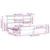 vidaXL Рамка за легло без матрак, бял, 180x200 см, бор масив