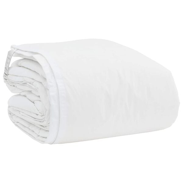 vidaXL Комплект завивки с възглавница 3 pcs Бяло Пухени пера