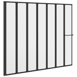 vidaXL Душ параван Черно 168 x 140 см Алуминий