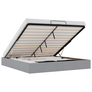 vidaXL Османска рамка за легло без матрак, светлосива, 180x200см, плат
