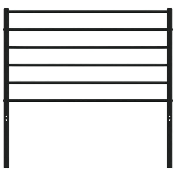 vidaXL Метална резервна табла за легло, черна, 80 см