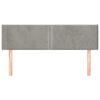 vidaXL Горна табла за легло с уши, светлосива, 147x16x78/88 см, кадифе