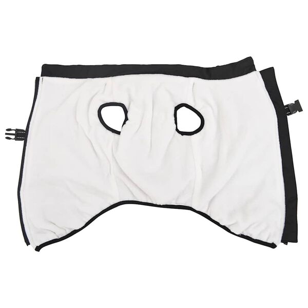 vidaXL Кучешко палто с ремък Водоустойчиво светлоотразително черно L52