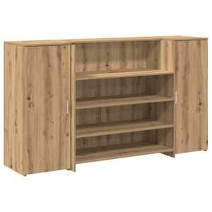 vidaXL Приемно бюро, дъб артизан, 180x50x103,5 см, инженерно дърво