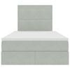 vidaXL Легло с място за съхранение и матрак Светлосиво 120 x 190 cm