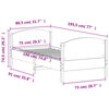 vidaXL Рамка за легло без матрак, бял, 75x190 см, борово дърво масив