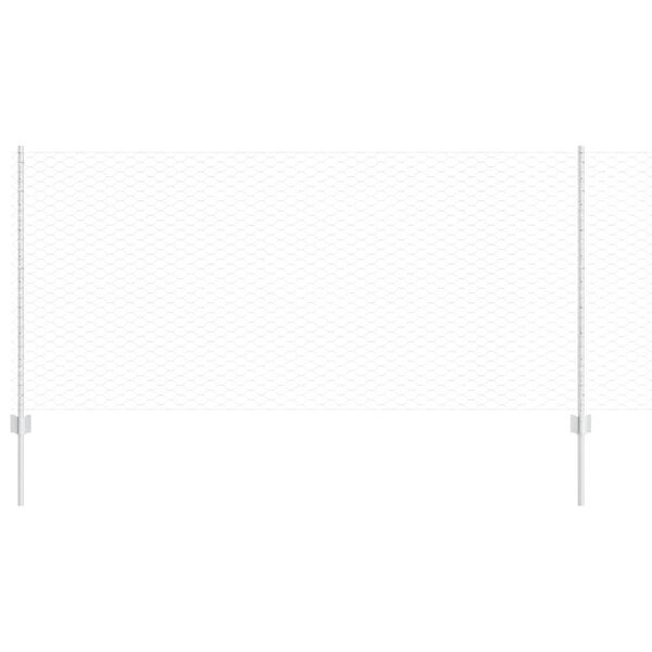 vidaXL Ограда с пост Сребрист 1 x 50 m Стомана