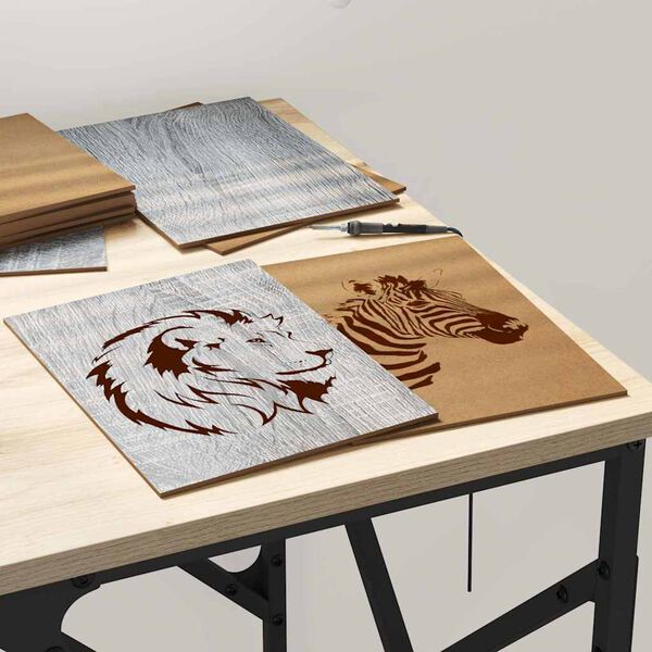 vidaXL Декор панели 50 pcs Сив Сонома 15 x 21 x 0.27 см