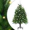 vidaXL Коледно дърво с 150 LED светодиода с поставка Зелен 120 cm ПЕ