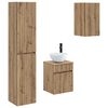 vidaXL Комплект мебели за баня 3 бр. Дъб артизан 33 x 34,5 x 160 см