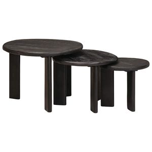 vidaXL Nesting маси за кафе 3 бр. Бяло &Oslash; 54 x 40 см