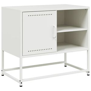 vidaXL ТВ шкаф, бял, 68x39x60,5 см, стомана