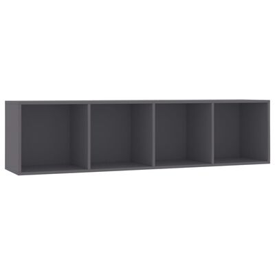 vidaXL Библиотека/ТВ шкаф, сива, 143x30x36 см