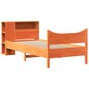 vidaXL Рамка за легло без матрак, восъчнокафяв, 75x190 см, бор масив