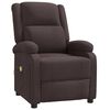vidaXL Wingback масажен стол, тъмнокафяв, текстил