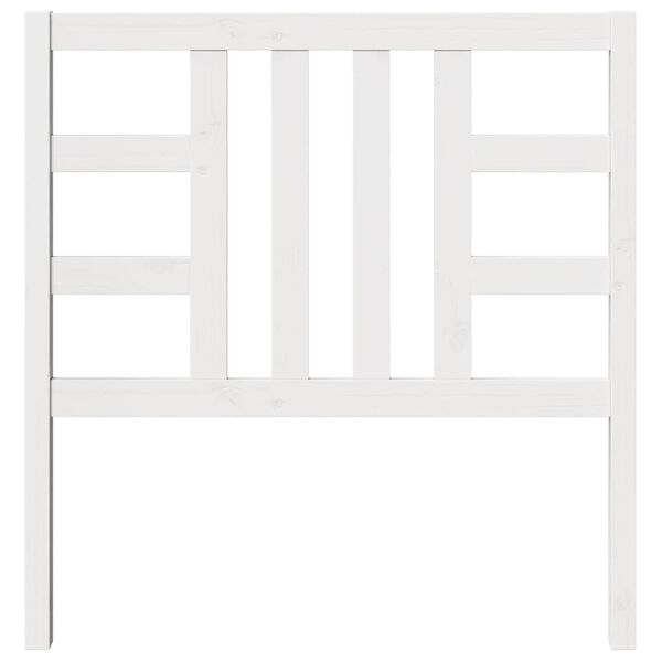 vidaXL Горна табла за легло, бяла, 96x4x100 см, бор масив