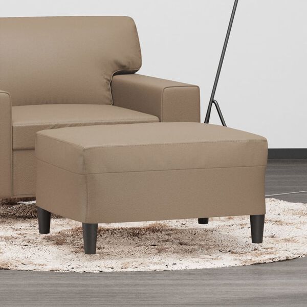 vidaXL Табуретка, капучино, 70x55x41 см, изкуствена кожа