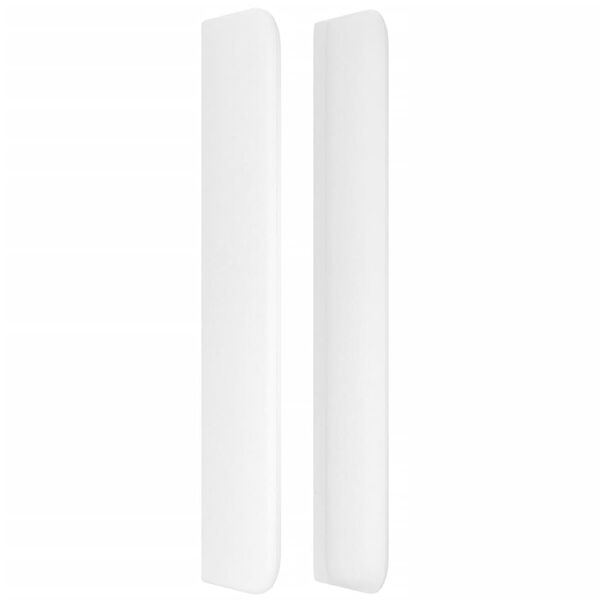 vidaXL Горна табла с уши, бяла, 83x16x118/128 см, изкуствена кожа