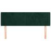 vidaXL Горна табла за легло, тъмнозелена, 147x16x78/88 см, кадифе