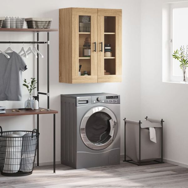 vidaXL Стенен шкаф дъб сонома 69,5x34x90 см