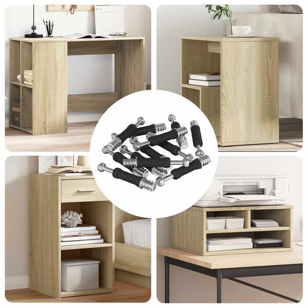 vidaXL Винт с кам л Lock 4000 pcs Сребрист и Черен Метал