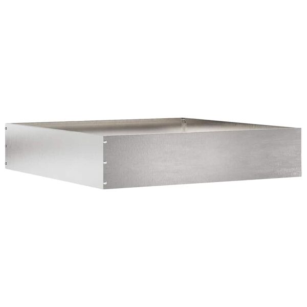 vidaXL Ограда за трева Сребрист 60 x 60 x 13 см Неръждаема стомана