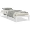 vidaXL Рамка за легло без матрак, бял, 90x210 см, борово дърво масив