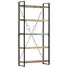 vidaXL Библиотека с 5 рафта, 90x30x180 см, регенерирано дърво масив