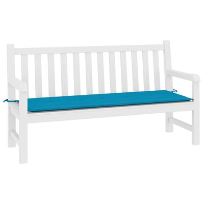 vidaXL Възглавница за градинска пейка синя 200x50x3 см оксфорд плат