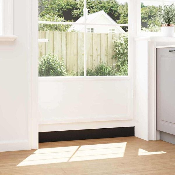 vidaXL Самозалепващи се четки за уплътняване на врати 2 pcs Черно