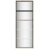 vidaXL Шкаф за обувки с огледало, 5 нива, опушен дъб, 63x17x169,5 см