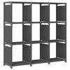 vidaXL Органайзер с 9 отделения, сив, 103x30x107,5 см, плат