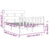 vidaXL Рамка за легло без матрак, бял, 120x200 см, бор масив