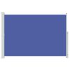 vidaXL Прибираща се дворна странична тента, 200x300 см, синя