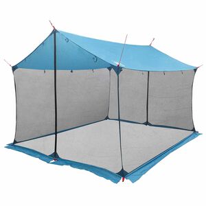 vidaXL Палатка за къмпинг с мрежести стени 340 x 260 x 220 см Синьо