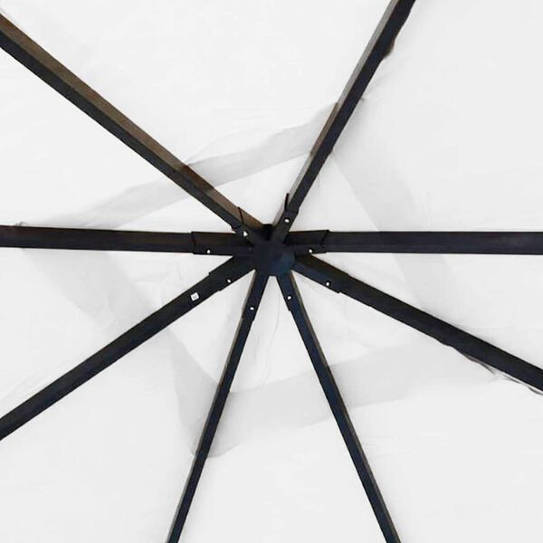 vidaXL Беседка, 4x4x3 м, бяла, 180 г/м&sup2;