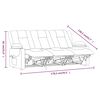 vidaXL 3-местен масажен реклайнер с държачи за чаши, кафяв, текстил
