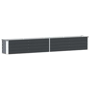 vidaXL Градинска висока леха поцинкована стомана 320x40x45 см антрацит
