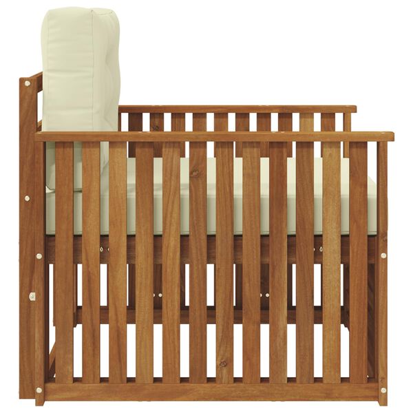 vidaXL Комплект дивани за открито Солидно акациево дърво и полиестер