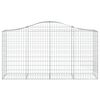 vidaXL Габионни кошници арка 20 бр 200x50x100/120см поцинковано желязо