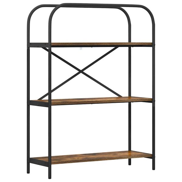 vidaXL Рафт за книги Димян дъб 80 x 30 x 109 см Инженерно дърво