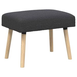 vidaXL Пейка Едноцветен Тъмносиво 60 x 40 x 45 см Букле