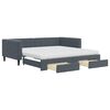 vidaXL Канапе с изтеглящо легло и чекмеджета, 100x200 см, кадифе